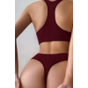 Kadın Bordo Desteksiz Seamless Tangalı İç Çamaşır Takımı