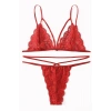 Kadın Kırmızı Dantel Sütyen Külot Takımı