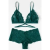 Kadın Yeşil Özel Şık Sütyen Külot Takımı