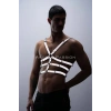Karanlıkta Parlayan - Reflektörlü Erkek  Göğüs Harness, T-shirt Üzeri Harness - Brfm38
