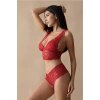 Kırmızı Bralet Dantelli Sütyen Takım 2 Li - 6255