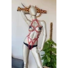 Kırmızı Deri Dansçı Özel Harness