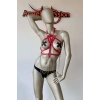 Kırmızı Göğüs Üzeri Seksi Erotik Harness