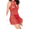 Kırmızı Tül Mini Gecelik Zarif Kadın Gece Elbisesi
