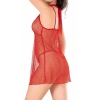 Kırmızı Tül Mini Gecelik Zarif Kadın Gece Elbisesi
