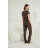 Kısa Kollu Ve Dantelli V Yaka Pijama Takımı