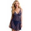 Lacivert Tül Mini Kadın Fantezi Gecelik