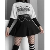 Metal Halkalı Zincir Detaylı Gotik Harness Kemer