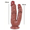 Noctis 19cm Kahverengi Çiftli Dildo No:76