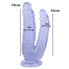 Noctis 19cm Mor Çiftli Dildo No:76