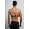 Omuz Detaylı Erkek  Deri Göğüs Harness, Gömlek Kemeri - Brfm110