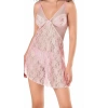 Pembe Tül Mini Kadın Fantezi Gecelik