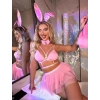Pembe Tütü Etekli Fantezi Tavşan Kotümü