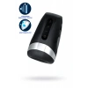 Satisfyer Men Heat Vibratiion Masturbator Gerçekçi Olmayan, Silikon, Siyah, 15 cm