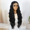 Siyah Bebek Saçlı Fiber Sentetik Tül Peruk