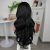 Siyah Fiber Sentetik Geniş Dalgalı Tül Peruk
