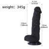 Siyah Realistik Dildo - 22 Cm