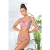Straplez Lotus Sütyen Ve Slip Külot Takım Pembe