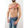Tek Omuz Seksi Deri Erkek  Harness - Brfm3