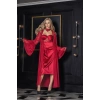 Transparan Maxi Boy Sabahlık Bordo