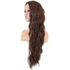 Uzun Su Dalgası Fiber Sentetik Peruk - Kahve Karamel