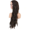 Uzun Su Dalgası Fiber Sentetik Peruk - Koyu Kumral