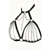 Zincirli Lastik Seksi Göğüs Harness - APFT805
