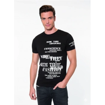 046 Yazı Baskılı Erkek Tşört