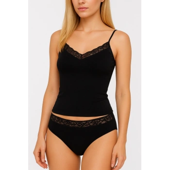 2044 Dantelli İp Askılı Bikini Tk