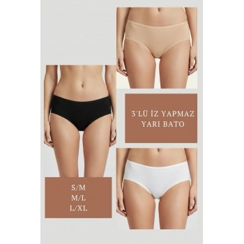 3lü Set Külot-siyah-beyaz-ten Dor2850