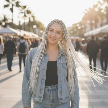 Afrika Örgüsü Ve Rasta İçin Sentetik Saç - Beyaz