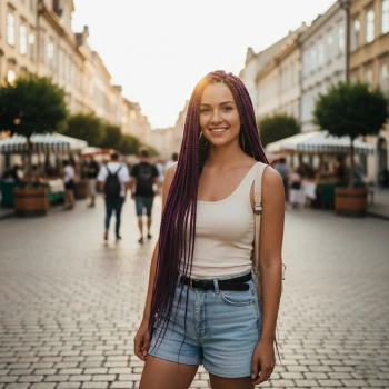 Afrika Örgüsü Ve Rasta İçin Sentetik Saç - Mürdüm Moru