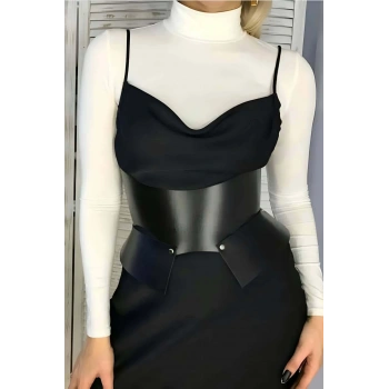 Arkadan 2 Tokalı Şık Deri Kemer - Brf611