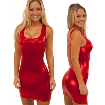 B100710 Lame Mini Elbise