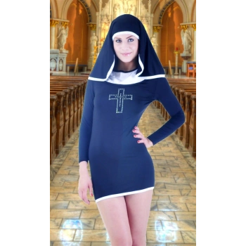 B102707 Seksi Rahibe Kostümü