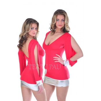 B112118 Açık Kollu Mini Elbise