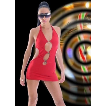 B1961381 Metal Süslemeli Mini Elbise