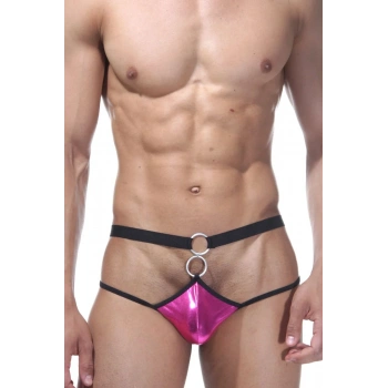 Bacio Fantezi Pembe Önü Halkalı Seksi  Erkek String-tanga BC4594