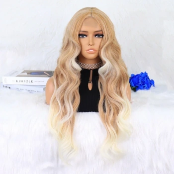 Balköpüğü Platin Röfleli Dalgalı Tül Peruk