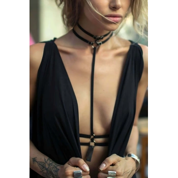 Bel Boyun Detaylı Seksi Harness - Brf373