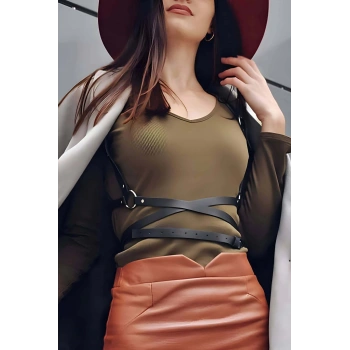 Beli Uzun Sarmalı Şık Harness - Brf172