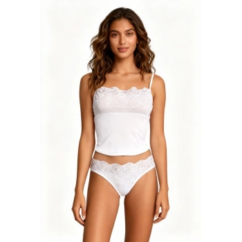 Berrak Brodeli İp Askılı Bikini Takım 2112