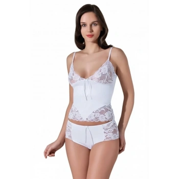 Beyaz Dantelli İç Çamaşırı Takımı