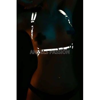 Beyaz Reflektörlü İnce Yelek Harness - APFT194