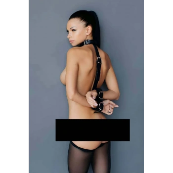 Bilekleri Bağlamalı Seksi Tasma Set - APFT327