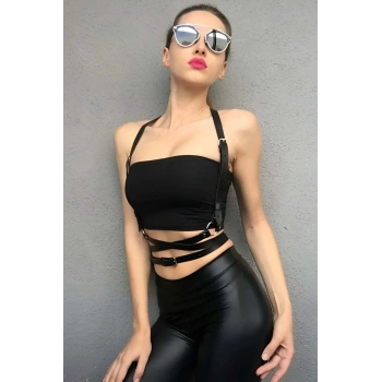 Body Üzeri Sexy Deri Harness - APFT198