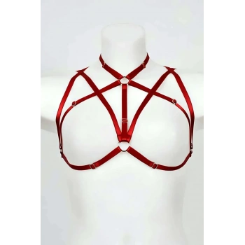 Boyundan Bağlamalı Fetiş Göğüs Harness - APFT166