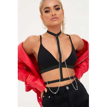 Boyundan Bağlı Zincir Detaylı Harness - Brf41