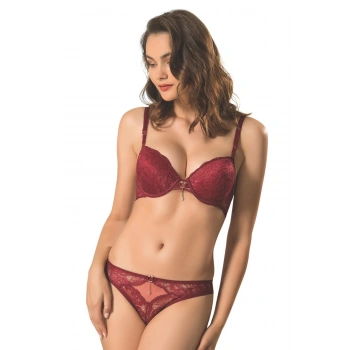 BRODELİ SİLİKONLU TAŞLI SÜTYEN TAKIM KADIN 5040