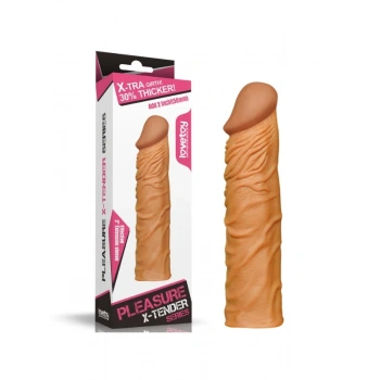 Censan Add 2" Pleasure X Tender Penis Sleeve Brown
